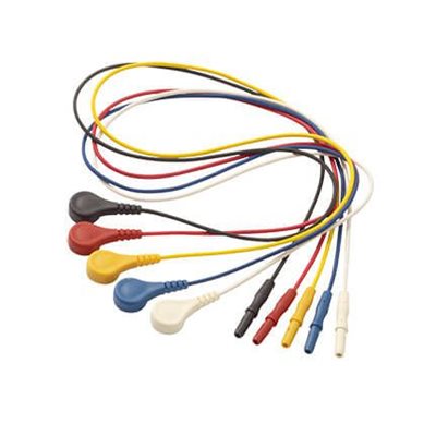 Reusable Standard Button Electrode Leads