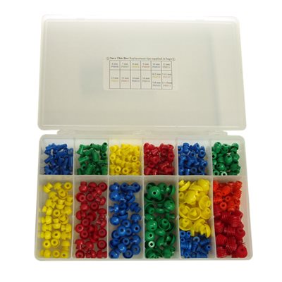 Grason PM Series Eartip Kit in Plastic Box - 350/kit (25 of each size eartip)