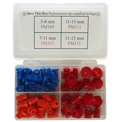 Grason PM Series Flanged Eartip Kit in Plastic Box - 60/kit (flanged eartips only)