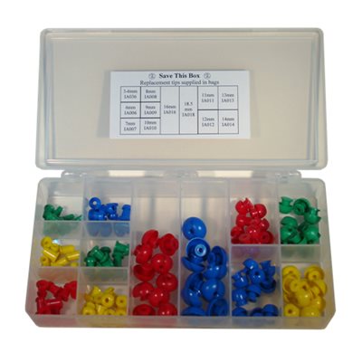 Grason IA Series Eartip Kit in Plastic Box - 120/kit (10 ea excluding IA105/107/111)