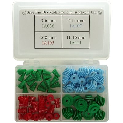 Grason IA Series Flanged Eartip Kit in Plastic Box - 70/kit (flanged eartips only)